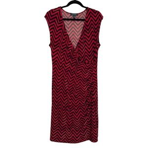 Lauren Ralph Lauren | EUC Black and Red Chevron Sheath Dress Size 1X